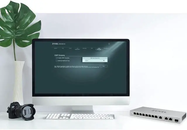 Alt view image 3 of 5 - ZyXEL 12-Port Multi-Gigabit Ethernet Web Managed Switch, XGS125012