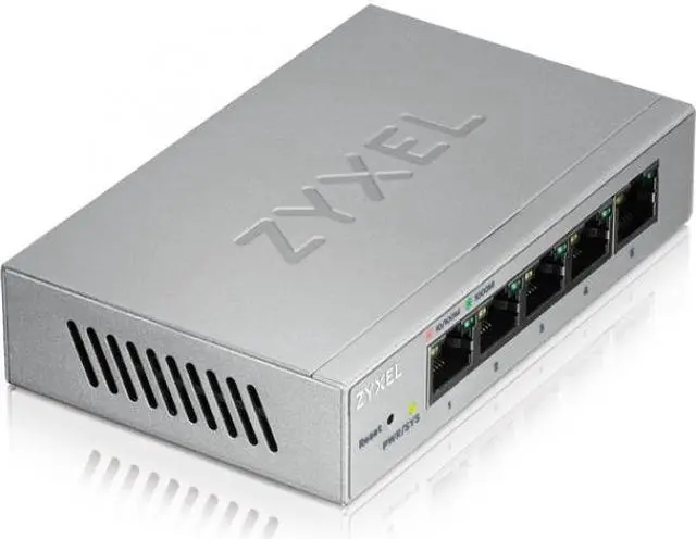 Alt view image 2 of 10 - Zyxel 5-Port Gigabit Ethernet Web Managed Switch, GS1200-5