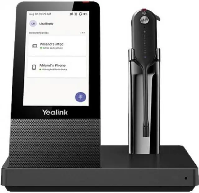 Alt view image 14 of 15 - yealink wh67 convertible uc wireless noise canceling headset - this workstation works with usb enabled computers, deskphones, softphones and can connect to cell phones with bluetooth connectivity
