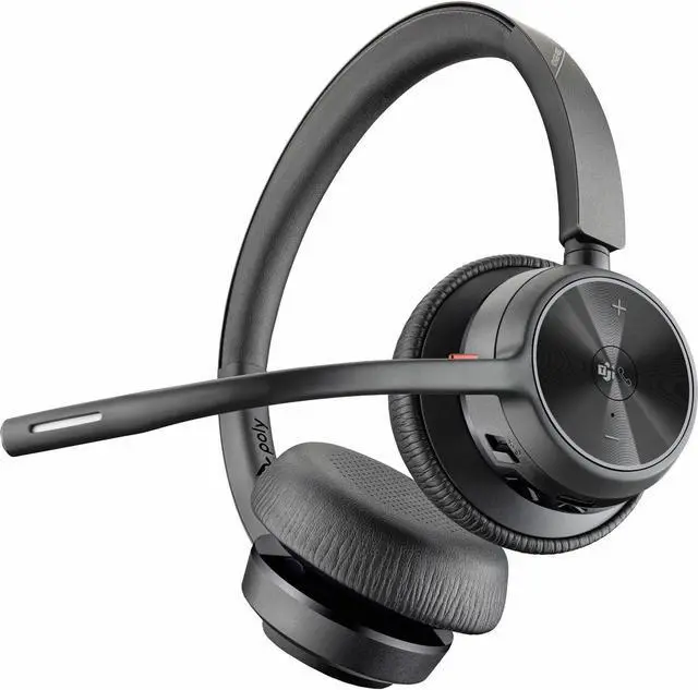 Alt view image 7 of 10 - Poly Voyager 4300 UC 4320-M Headset - Google Assistant, Siri - Stereo - Wired/Wireless - Bluetooth - 164 ft - 20 Hz - 20 kHz - On-ear, Over-the-head - Binaural - Ear-cup - 4.92 ft Cable - MEMS Technol