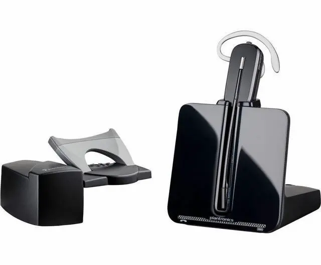Alt view image 3 of 16 - Poly CS540A DECT 1920-1930 MHz Headset TAA - Mono - Wireless - DECT 6.0 - 393.7 ft - Over-the-ear, Over-the-head - Monaural - In-ear - Noise Cancelling Microphone - Noise Canceling - Black - TAA Compl
