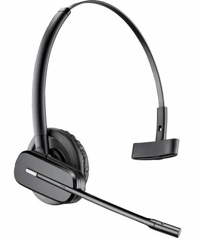 Alt view image 5 of 16 - Poly CS540A DECT 1920-1930 MHz Headset TAA - Mono - Wireless - DECT 6.0 - 393.7 ft - Over-the-ear, Over-the-head - Monaural - In-ear - Noise Cancelling Microphone - Noise Canceling - Black - TAA Compl