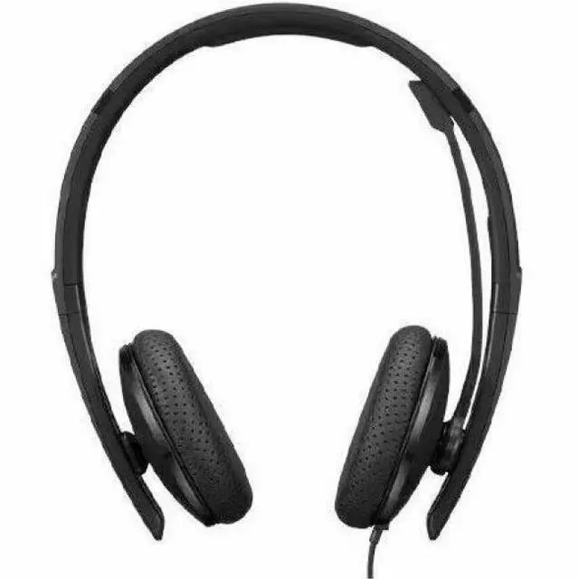 Alt view image 4 of 16 - Lenovo Wired VoIP Headset (UC) - Stereo - USB Type C - Wired - 2.2 Kilo Ohm - 20 Hz - 20 kHz - On-ear, Over-the-head - Binaural - Supra-aural - 5.86 ft Cable - Noise Cancelling Microphone - Black