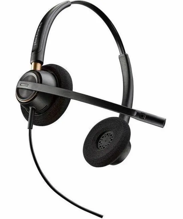 Main image of Poly EncorePro 520 with Quick Disconnect Binaural Headset TAA - Stereo - Mini-phone (3.5mm) - Wired - 20 Hz - 10 kHz - Over-the-head, On-ear - Binaural - Supra-aural - 2.58 ft Cable - Noise Cancelling