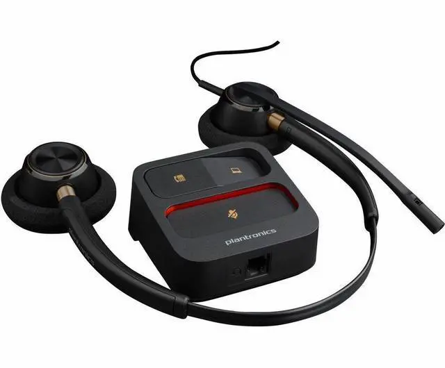 Alt view image 5 of 9 - Poly EncorePro 520 with Quick Disconnect Binaural Headset TAA - Stereo - Mini-phone (3.5mm) - Wired - 20 Hz - 10 kHz - Over-the-head, On-ear - Binaural - Supra-aural - 2.58 ft Cable - Noise Cancelling