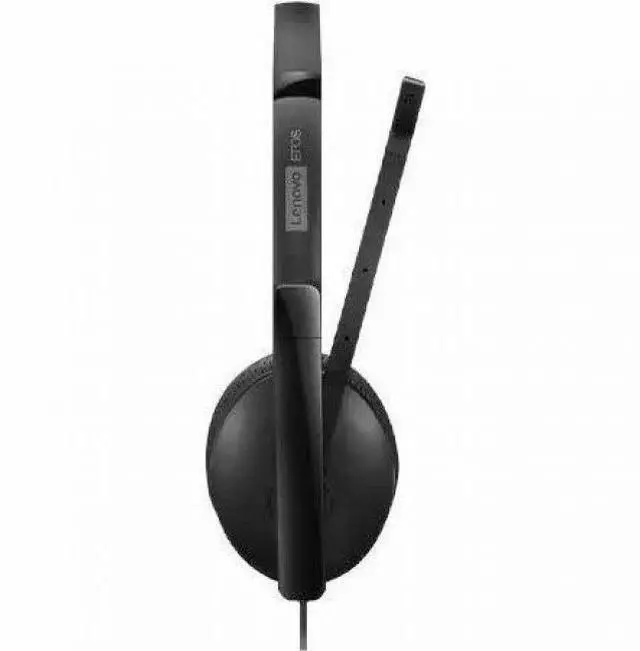 Alt view image 5 of 20 - Lenovo Wired VoIP Headset (Teams) - Stereo - USB Type C - Wired - 2.2 Kilo Ohm - 20 Hz - 20 kHz - Over-the-head - Binaural - Ear-cup - 5.86 ft Cable - Noise Cancelling Microphone - Black