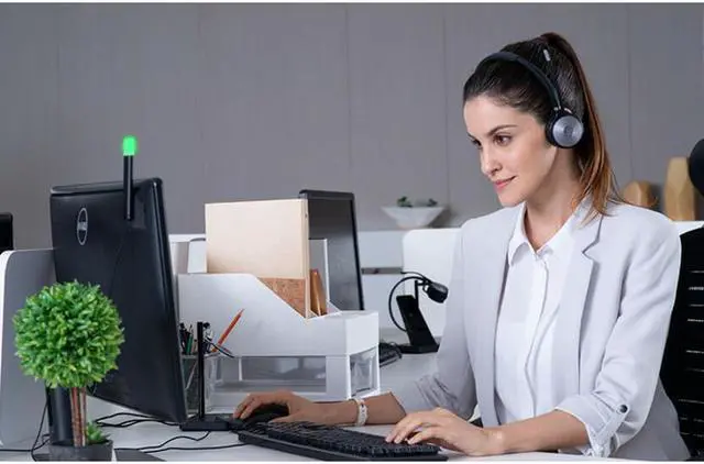 Alt view image 13 of 19 - yealink wh62 dual uc wireless noise canceling headset - connects and works with usb enabled deskphones, computers and softphones. headset includes a 500ft wireless range + intelligent mute