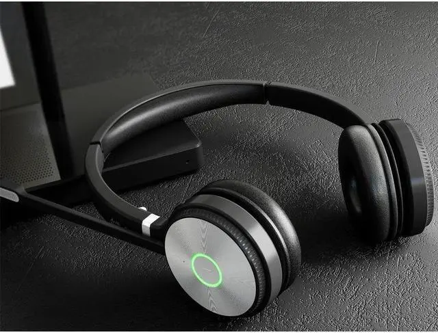 Alt view image 16 of 19 - yealink wh62 dual uc wireless noise canceling headset - connects and works with usb enabled deskphones, computers and softphones. headset includes a 500ft wireless range + intelligent mute