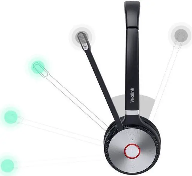 Alt view image 17 of 19 - yealink wh62 dual uc wireless noise canceling headset - connects and works with usb enabled deskphones, computers and softphones. headset includes a 500ft wireless range + intelligent mute