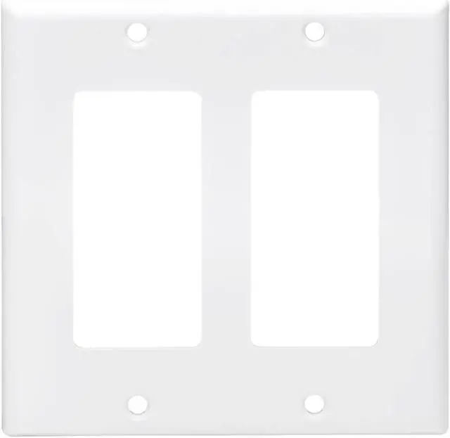 Alt view image 8 of 12 - Tripp Lite Double-Gang Faceplate Decora Style Vertical White N042D200WH