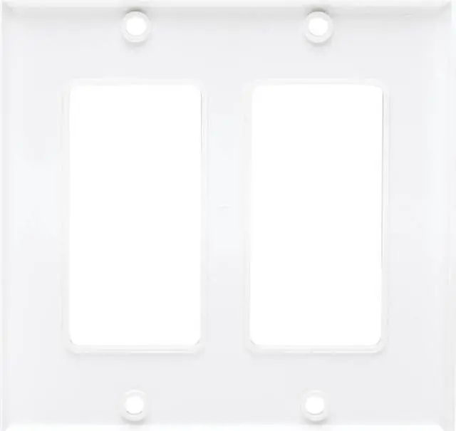 Alt view image 9 of 12 - Tripp Lite Double-Gang Faceplate Decora Style Vertical White N042D200WH