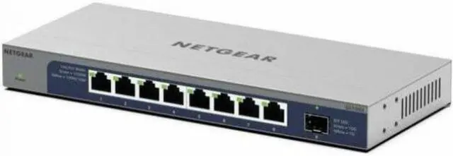 Alt view image 5 of 8 - NETGEAR 8-Port Gigabit Switch with 10 Gigabit SFP+ Uplink, 8 Ports - Gigabit Ethernet, 10 Gigabit Ethernet - 10/100/1000Base-T, 10GBase-X - 2 Layer Supported - Modular