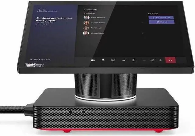 Alt view image 7 of 16 - Lenovo ThinkSmart Hub 11H1 Video Conference Equipment Audio Line In USB Gigabit Ethernet Wireless LAN Internal Speaker 11H1000KUS