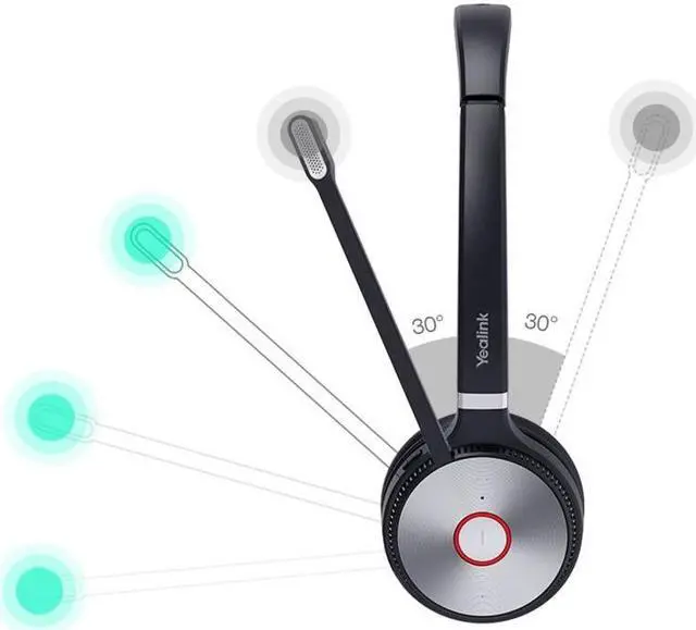 Alt view image 7 of 12 - Yealink WH62 Wireless DECT Mono Teams Headset (1308000) - Black