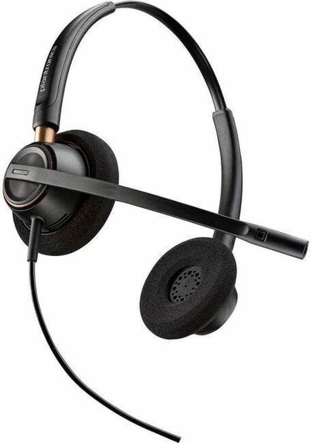 Poly EncorePro HW520 Binaural Headset - Stereo - Mini-phone (3.5mm) - Wired - 20 Hz - 16 kHz - On-ear - Binaural - Ear-cup - 2.58 ft Cable - Omni-directional, Noise Cancelling Microphone - Black