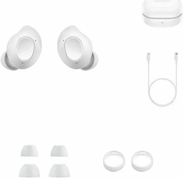 Alt view image 12 of 13 - Samsung Galaxy Buds FE True Wireless Bluetooth Earbuds SM-R400NZWAXAR - White