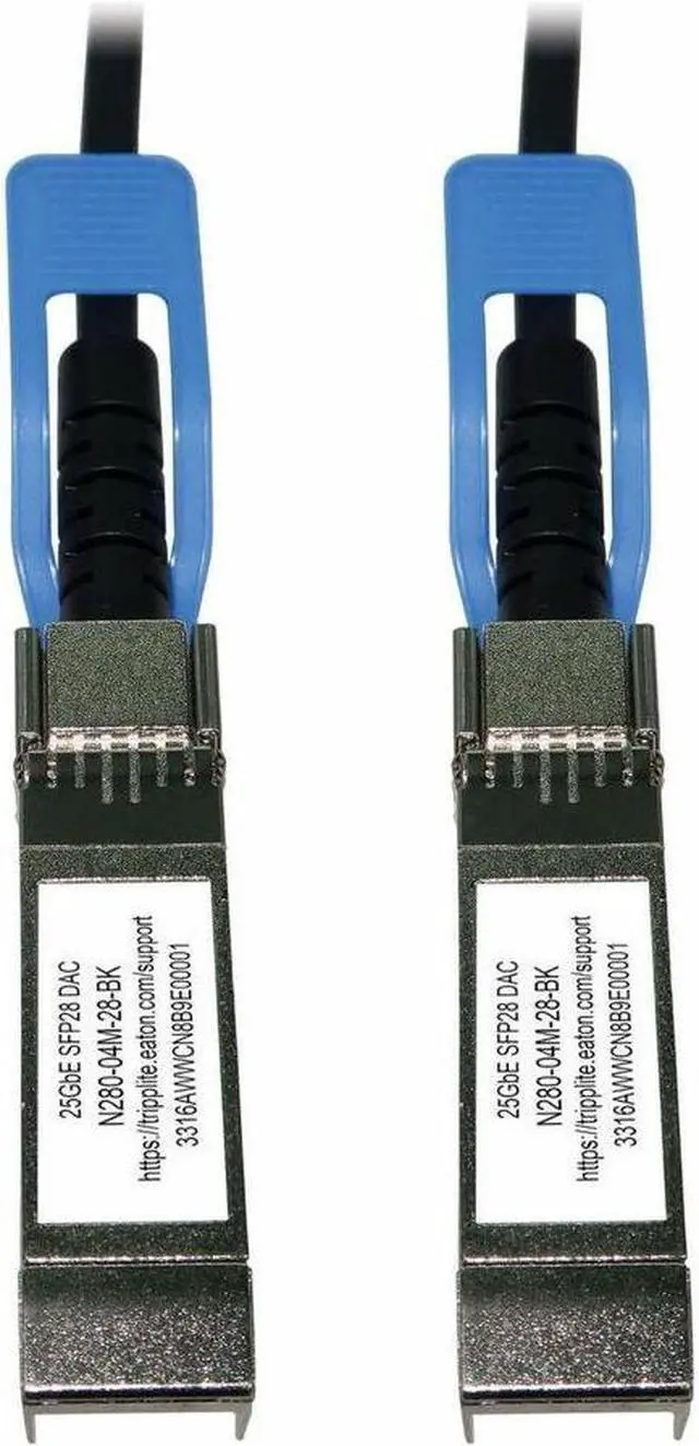 Alt view image 6 of 8 - Tripp Lite series SFP28 to SFP28 25GbE Passive Twinax Copper Cable, Black, 4m