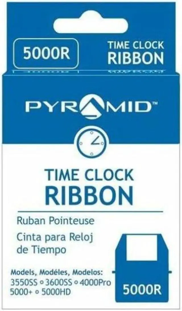 Alt view image 6 of 6 - Pyramid Time Systems Time Clock Ribbon f/ 3600SS/5000 Systems Black 5000R