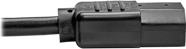 Alt view image 7 of 9 - Tripp Lite Model P007-012-15D 12 ft. Desktop Computer Power Cord, Right-Angle 5-15P to C13 - Heavy Duty, 15A, 125V, 14 AWG, 12 ft. Black