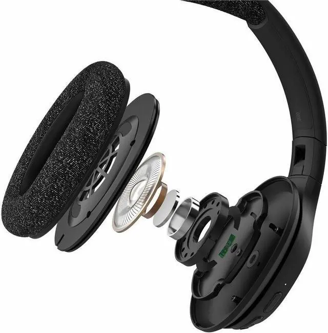 Alt view image 6 of 9 - Belkin SoundForm Adapt Wireless Over-Ear Headset - Stereo - Mini-phone (3.5mm), USB Type C - Wired/Wireless - Bluetooth - 30 ft - Over-the-ear, Over-the-head - Binaural - Circumaural - Noise Canceling