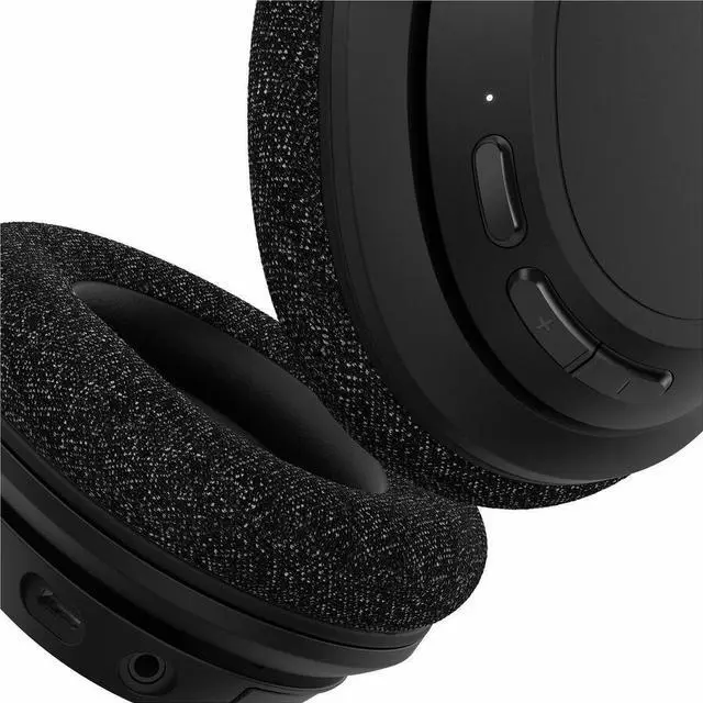 Alt view image 5 of 9 - Belkin SoundForm Adapt Wireless Over-Ear Headset - Stereo - Mini-phone (3.5mm), USB Type C - Wired/Wireless - Bluetooth - 30 ft - Over-the-ear, Over-the-head - Binaural - Circumaural - Noise Canceling