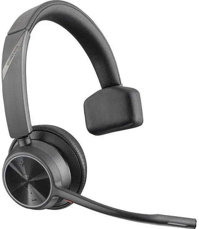 Alt view image 5 of 7 - Poly Voyager 4310 USB-C Headset - Siri, Google Assistant - Mono - USB Type A, USB Type C - Wired/Wireless - Bluetooth - 164 ft - 20 Hz - 20 kHz - On-ear - Monaural - Ear-cup - 4.92 ft Cable - Electret