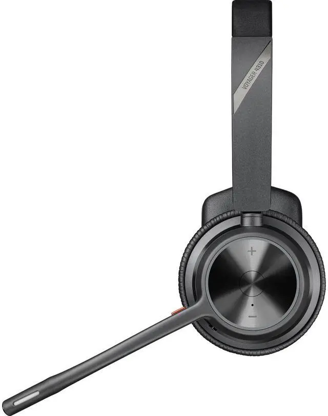 Alt view image 4 of 7 - Poly Voyager 4310 USB-C Headset - Siri, Google Assistant - Mono - USB Type A, USB Type C - Wired/Wireless - Bluetooth - 164 ft - 20 Hz - 20 kHz - On-ear - Monaural - Ear-cup - 4.92 ft Cable - Electret