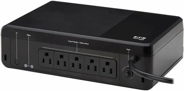 Alt view image 4 of 15 - Tripp Lite by Eaton series 850VA 450W 120V Standby UPS - 5 NEMA 5-15R Outlets (Surge + Battery Backup), 5-15P Plug, Desktop uninterruptible power supply - Desktop/Surface/Wall Mountable UPS - 8 Hour R