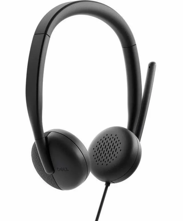 Alt view image 4 of 9 - Dell Wired Headset - WH3024 - Stereo - USB Type C - Wired - 20 Hz - 20 kHz - On-ear, Over-the-head - Binaural - Ear-cup - 6.56 ft Cable - Uni-directional, Noise Cancelling Microphone - Noise Canceling