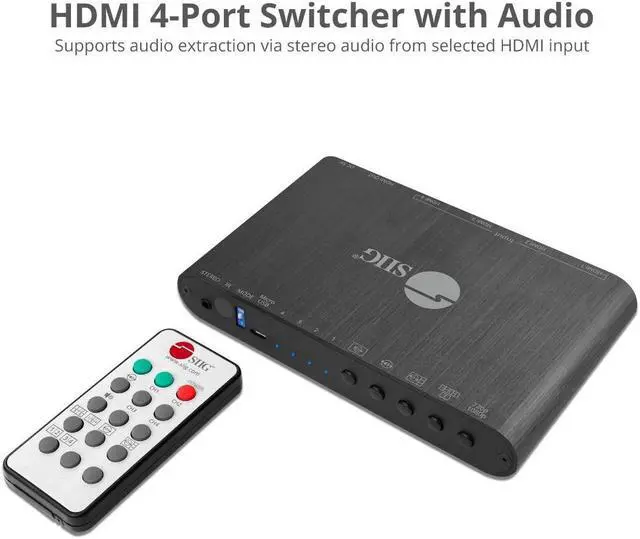 Alt view image 13 of 15 - SIIG - CE-H25R11-S1 - SIIG 4x1 HDMI Seamless Quad-Split Multi-Viewer Switcher - 1920 x 1080 - Full HD - 4 x 1 - 1 x HDMI