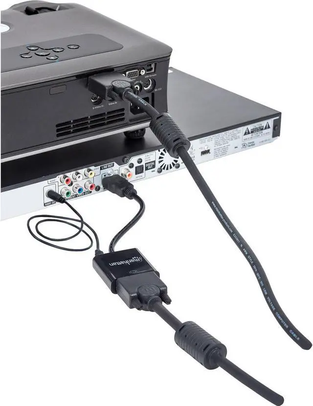 Alt view image 9 of 12 - Manhattan Hdmi Male To Vga Female Converter With Audio And Optional Usb Micro-B Power Port - Retail Bag