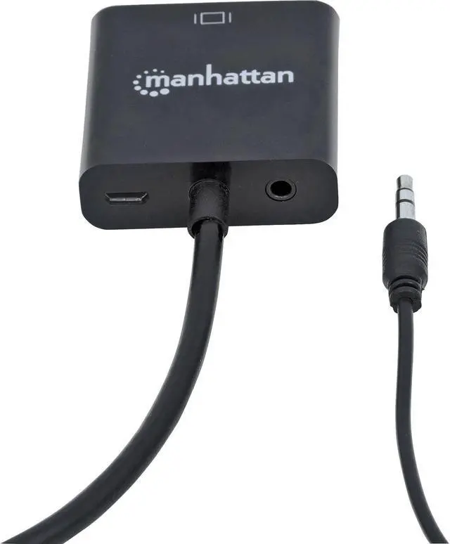 Alt view image 10 of 12 - Manhattan Hdmi Male To Vga Female Converter With Audio And Optional Usb Micro-B Power Port - Retail Bag