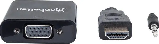 Alt view image 12 of 12 - Manhattan Hdmi Male To Vga Female Converter With Audio And Optional Usb Micro-B Power Port - Retail Bag