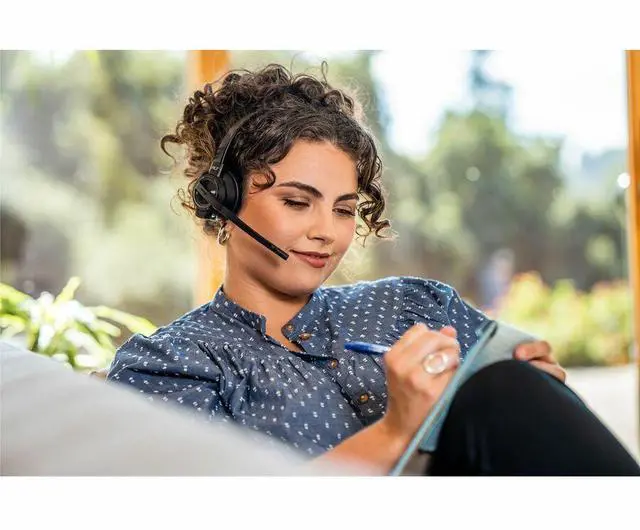 Alt view image 3 of 16 - Poly Savi 8200 Office 8210 Headset - Mono - Wireless - Bluetooth/DECT 6.0 - 449.5 ft - 32 Ohm - 20 Hz - 20 kHz - Over-the-head - Monaural - Ear-cup - Noise Cancelling Microphone