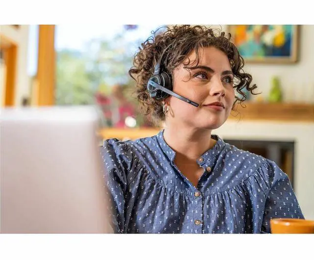 Alt view image 2 of 13 - HP Savi 8210 UC DECT 1920-1930 MHz USB-A Headset - Mono - Wireless - Bluetooth/DECT - 590.6 ft - 20 Hz - 20 kHz - On-ear, Over-the-head - Monaural - Ear-cup - Noise Cancelling, Omni-directional Microp