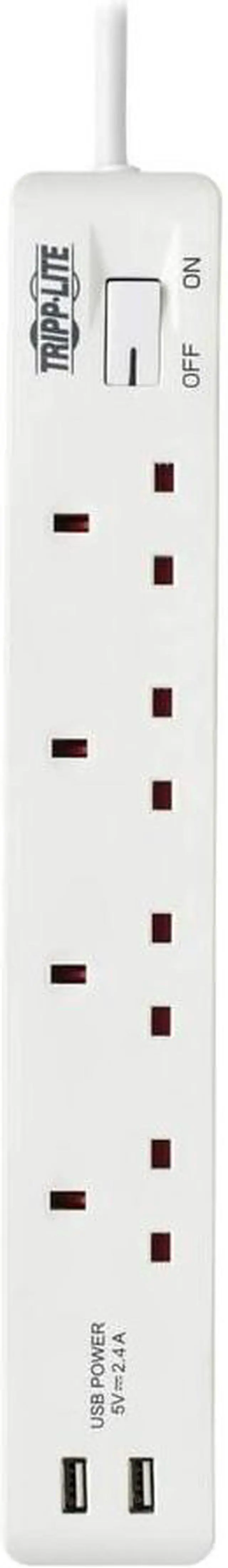 Alt view image 12 of 13 - 4-OUTLET POWER STRIP/USB-A CHRG