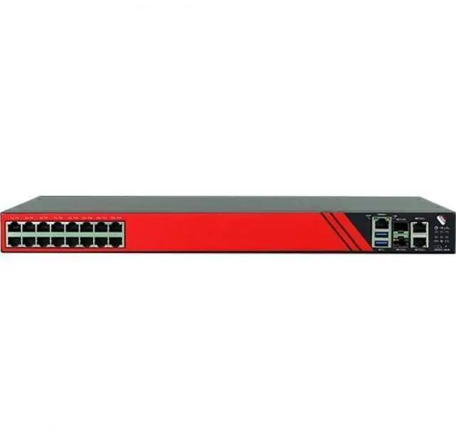 Alt view image 2 of 6 - Opengear OM2216-L Device Server - DDR3 SDRAM - Twisted Pair, Optical Fiber - 2 Total Expansion Slot(s) - 2 x Network (RJ-45) - 8 x USB - 16 x Serial Port - 10/100/1000Base-T, 1000Base-X - Gigabit Ethe