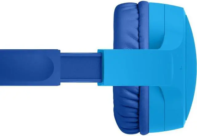 Alt view image 3 of 8 - Belkin SoundForm Mini Wired On-Ear Headphones for Kids - Stereo - Mini-phone (3.5mm) - Wired - On-ear, Over-the-head - Binaural - Ear-cup - Blue