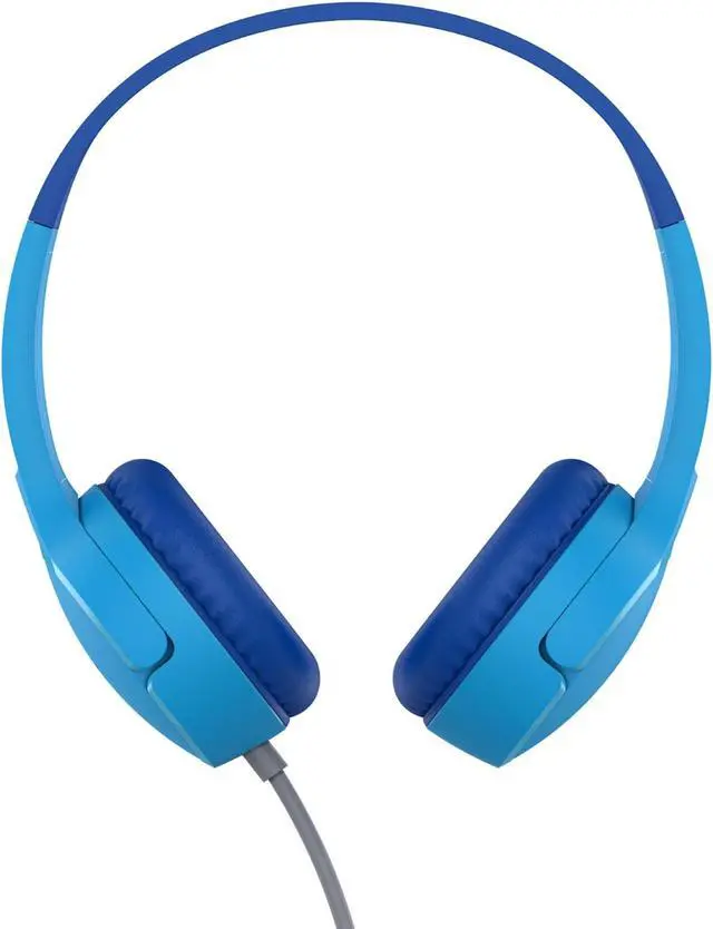 Alt view image 6 of 8 - Belkin SoundForm Mini Wired On-Ear Headphones for Kids - Stereo - Mini-phone (3.5mm) - Wired - On-ear, Over-the-head - Binaural - Ear-cup - Blue