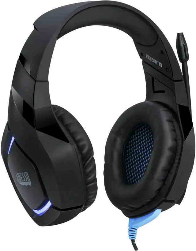 Alt view image 10 of 12 - Adesso XTREAMG1 Comfortable Fit & Wear Built-In Noise Cancelling Stereo Gaming Headset with Microphone