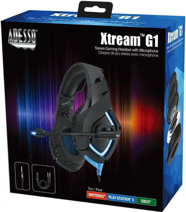 Alt view image 11 of 12 - Adesso XTREAMG1 Comfortable Fit & Wear Built-In Noise Cancelling Stereo Gaming Headset with Microphone