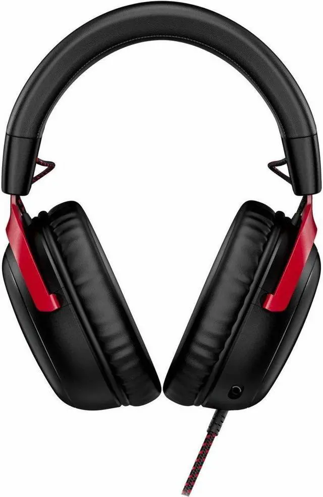 Alt view image 8 of 9 - HyperX Cloud III – Wired Gaming Headset, PC, PS5, Xbox Series X|S, Angled 53mm Drivers, DTS Spatial Audio, Memory Foam, Durable Frame, Ultra-Clear 10mm Mic, USB-C, USB-A, 3.5mm – Black/Red