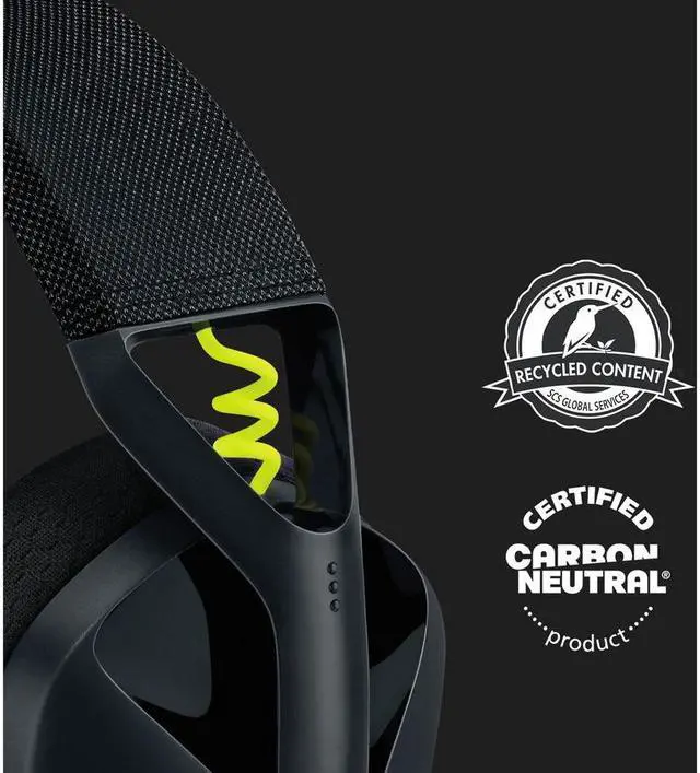 Alt view image 3 of 15 - Logitech G435 LIGHTSPEED Bluetooth Over-the-Ear Gaming Headset Black (981-001049)