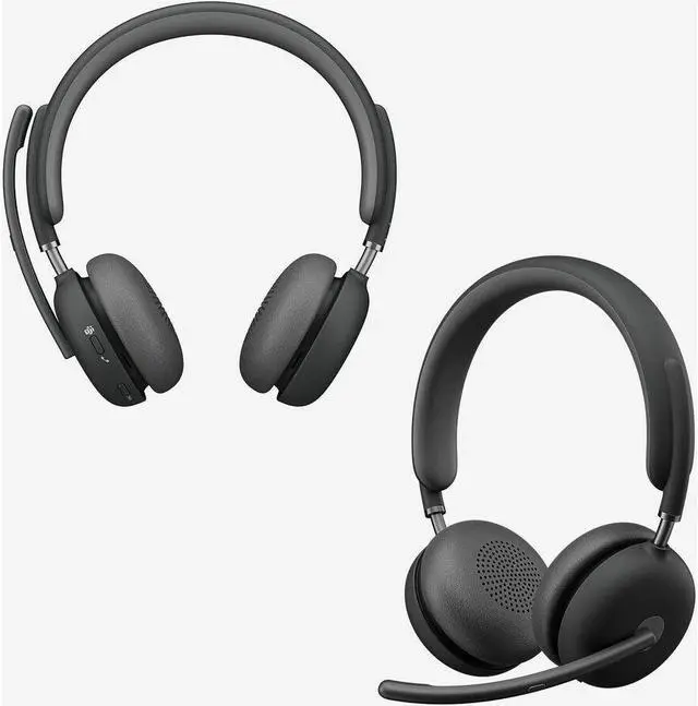 Alt view image 3 of 14 - Logitech Zone Wireless 2 Headset - Wireless - Bluetooth - 164 ft - 20 Hz - 20 kHz - Over-the-head - Omni-directional, MEMS Technology Microphone - Graphite