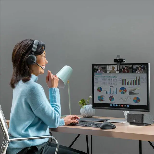 Alt view image 5 of 14 - Logitech Zone Wireless 2 Headset - Wireless - Bluetooth - 164 ft - 20 Hz - 20 kHz - Over-the-head - Omni-directional, MEMS Technology Microphone - Graphite