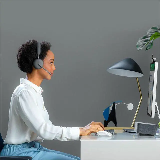 Alt view image 7 of 14 - Logitech Zone Wireless 2 Headset - Wireless - Bluetooth - 164 ft - 20 Hz - 20 kHz - Over-the-head - Omni-directional, MEMS Technology Microphone - Graphite