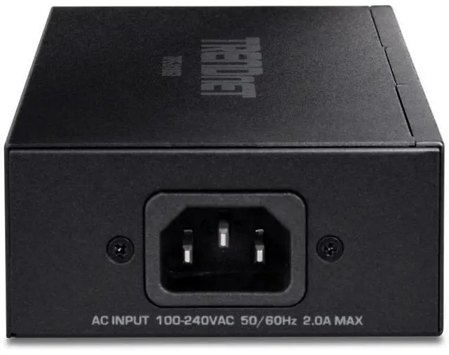 Alt view image 10 of 19 - TRENDnet 10G PoE++ Injector, Supplies PoE (15.4W), PoE+  (30W), or PoE++ (90W), Converts a Non-PoE Port To A PoE ++ 10G port, Metal Housing, Black, TPE-319GI