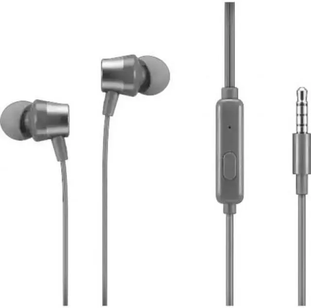 Alt view image 4 of 5 - lenovo - 110 analog in-ear headphones - in-line microphone - 3.5mm connectivity - play & pause button - 3 sizes of ear tips included,grey