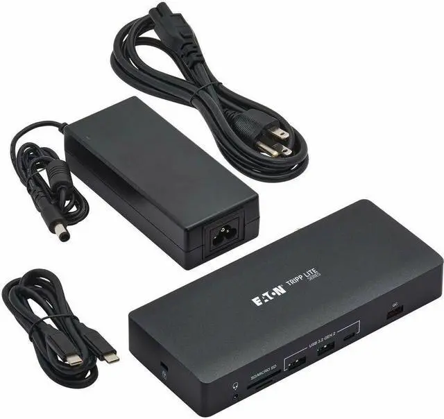 Alt view image 8 of 11 - Tripp Lite by Eaton Safe-IT USB-C Dock Triple Display - 4K 60 Hz HDMI/DisplayPort VGA USB 3.2 Gen 2 USB Hub Gigabit Ethernet 100W PD Charging Antibacterial - for Tablet PC/Printer/Smatphone/Projector/