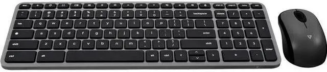 Alt view image 2 of 9 - V7 Bluetooth Keyboard and Mouse Combo Chromebook Edition - Wireless Bluetooth 5.2 Keyboard - English (US) - Black - Wireless Bluetooth Mouse - Optical - 1000 dpi - 3 Button - Black - Menu Launcher, Sc